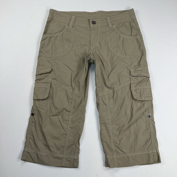 Kuhl Resistor Air Roll-Up Short Adjustable Cargo Crop Pant/Bermuda Tan Size 6 - Picture 3 of 12